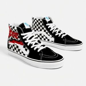 HP Vans X Bowie Sk8-Hi Checkerboard Skate Shoes 11